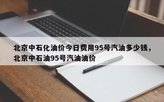 北京中石化油价今日费用95号汽油多少钱，北京中石油95号汽油油价